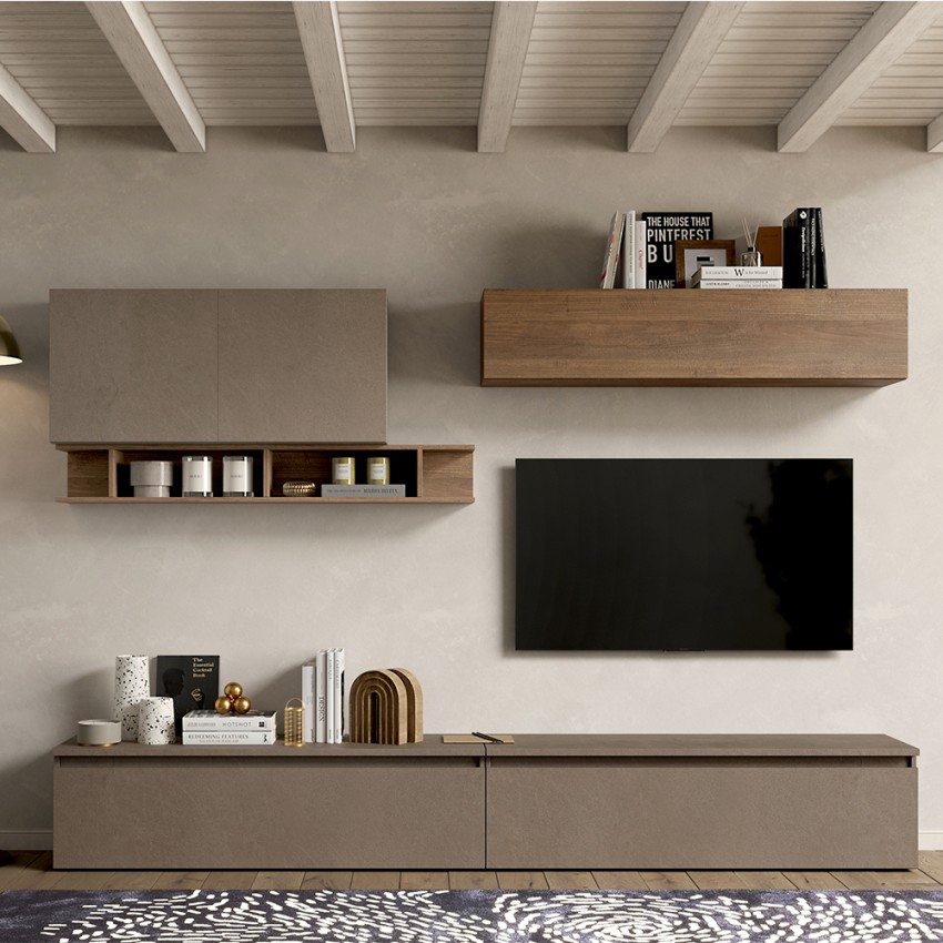 Moderne Wohnwand Design, schwebende TV-Möbel, Regal Infinity 27 Aktion Moderne Wohnwand Design, schwebende TV-Möbel, Regal Infinity 27 Aktion