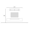 Moderne weiße Hänge-Wohnwand mit TV-Möbel und Regal Infinity 48 Verkauf