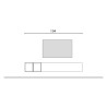 Moderner minimalistisch hängender TV-Schrank mit Holzregalen Infinity 49 Angebot