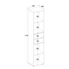Hohes Wohnzimmer-Büro-Bücherregal 2 Schubladen 4 Fachböden 36x30x171cm Reiff Eigenschaften