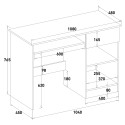 Weisser platzsparender Schreibtisch Bürozimmer Schublade Schiebeplatte Elphin Katalog