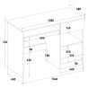 Weisser platzsparender Schreibtisch Bürozimmer Schublade Schiebeplatte Elphin Katalog