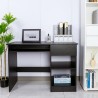 Schwarzer platzsparender Bürotisch Raum Elphin Dark Angebot