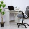 Weisser platzsparender Bürotisch obere Schublade Schiebeplatte Drums Light Verkauf