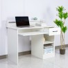 Weisser platzsparender Bürotisch obere Schublade Schiebeplatte Drums Light Rabatte