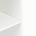 Weisser platzsparender Bürotisch obere Schublade Schiebeplatte Drums Light Katalog