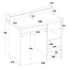Weisser platzsparender Bürotisch obere Schublade Schiebeplatte Drums Light Lagerbestand