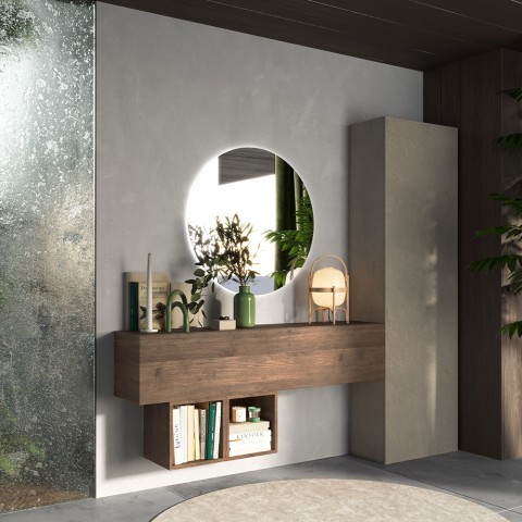 Moderner wandhängender Eingangsbereichsschrank aus Holz mit Schranktür Infinity 62 Aktion