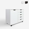 Büroschrank 5 Schubladen Aktenschrank Tür Räder Harris Aktion