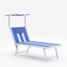 Liegestuhl Strandliege Sonnenliege aus Aluminium Santorini Stripes Aktion