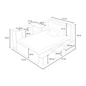 Französisches Bett 120x190 mit Stauraum Einzelbett mit Schubladen Stauraumbett Stellan Lagerbestand