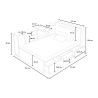 Französisches Bett 120x190 mit Stauraum Einzelbett mit Schubladen Stauraumbett Stellan Lagerbestand