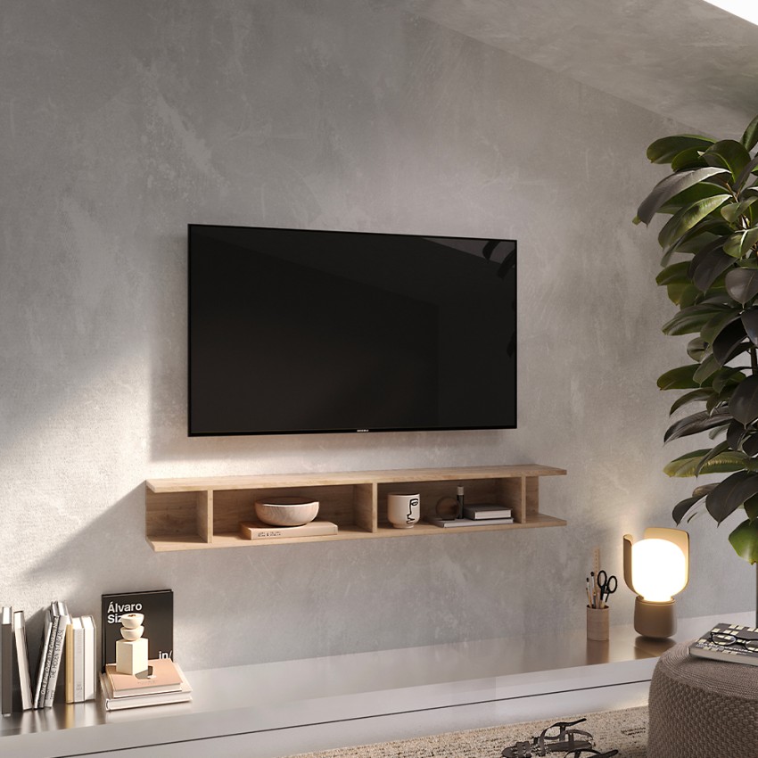 Moderner hängender TV-Schrank aus Holz für Eingangsbereich Infinity 50 Aktion Moderner hängender TV-Schrank aus Holz für Eingangsbereich Infinity 50 Aktion