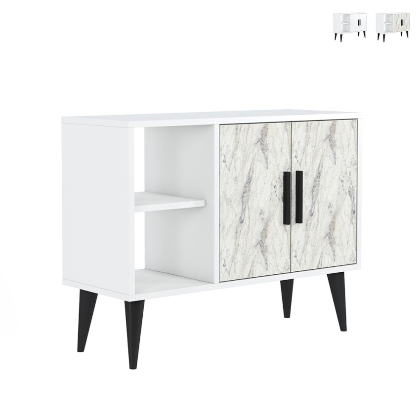 Weißer moderner Eingangsbereich Schuhschrank 90x35x70cm Arizona Aktion