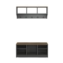 Eingangsmöbel-Set Bank Wandgarderobe Holz Parson Auswahl
