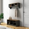 Eingangsmöbel-Set Bank Wandgarderobe Holz Parson Sales