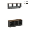 Eingangsmöbel-Set Bank Wandgarderobe Holz Parson Verkauf