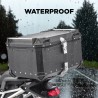 Universaler 46-Liter-Aluminiummotorradkoffer mit Voyager-Platte Rabatte