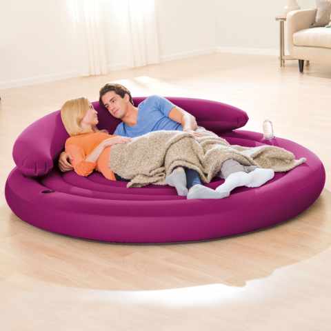 Intex 68881 Aufblasbares Rundes Sofa für Garten und Swimmingpool