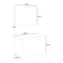 Wandbadezimmerschrank mit Schubladen Waschbecken 80cm Spiegel LED-Licht Iris 80 Modell