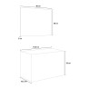 Wandbadezimmerschrank mit Schubladen Waschbecken 80cm Spiegel LED-Licht Iris 80 Modell
