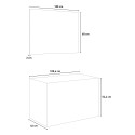 Badezimmerschrank 100 cm Wandwaschtisch LED-Spiegel City 100 Sales