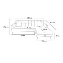 Grau Stoff 3-Sitzer Ecksofa mit Stauraum Halbinsel Agadir Kosten