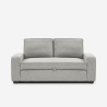 Platzsparendes 2-sitziges ausziehbares Schlafsofa aus grauem Stoff Rabat Angebot