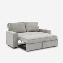 Platzsparendes 2-sitziges ausziehbares Schlafsofa aus grauem Stoff Rabat Katalog