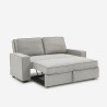 Platzsparendes 2-sitziges ausziehbares Schlafsofa aus grauem Stoff Rabat Katalog