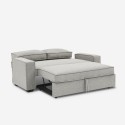 Platzsparendes 2-sitziges ausziehbares Schlafsofa aus grauem Stoff Rabat Lagerbestand