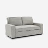 Platzsparendes 2-sitziges ausziehbares Schlafsofa aus grauem Stoff Rabat Sales