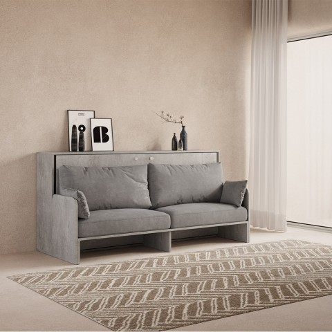 Ausziehbares Bett mit grauem Sofa Einzelmatratze Kando Sofà MCM. Aktion
