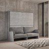 Graues Schlafsofa Hochbett klappbar mit Matratzen Kando Sofà 2MCM Aktion