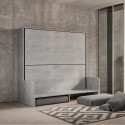Graues Schlafsofa Hochbett klappbar mit Matratzen Kando Sofà 2MCM Katalog