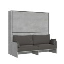 Graues Schlafsofa Hochbett klappbar mit Matratzen Kando Sofà 2MCM Verkauf