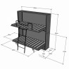 Graues Schlafsofa Hochbett klappbar mit Matratzen Kando Sofà 2MCM Modell