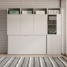 Horizontales Klappbett Einzelbett mit Matratze Schrank Bücherregal Kando B Lagerbestand