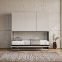 Schrank mit horizontal ausklappbarem Einzelbett, weiß, Kando D Sales
