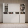 Weißes Klappbett für Einzelmatratze, platzsparend, horizontal, Kando E Lagerbestand