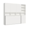 Weißes Klappbett für Einzelmatratze, platzsparend, horizontal, Kando E Angebot
