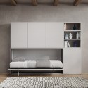 Horizontales Klappbett mit Regal Weiß Kando F Sales