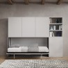 Horizontales Klappbett mit Regal Weiß Kando F Sales