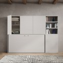 Horizontales Klappbett mit Regal Weiß Kando F Lagerbestand