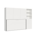 Horizontales Klappbett mit Regal Weiß Kando F Angebot