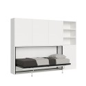 Horizontales Klappbett mit Regal Weiß Kando F Verkauf