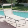2er Set Sonnenliegen Strandliegen Liegestühle aus Aluminium Gabicce Gold 