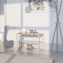 Offener Schuhschrank 2 Regale 1 Regal für 8 Paar Schuhe aus Holz Metall Amnes Kosten