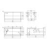 Freistehende rechteckige Badewanne 150x68cm modernes Design Saria Rabatte