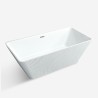 Rechteckige freistehende Badewanne 170x75 modern gerillt Arkoi Angebot